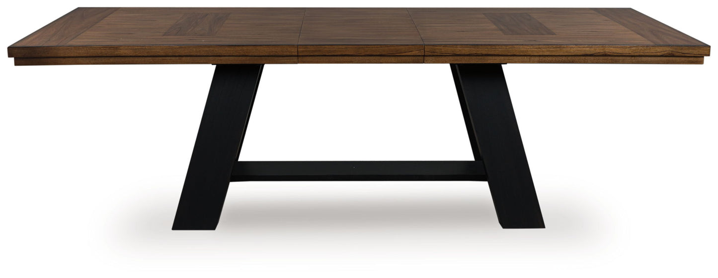 Greddinton - Brown / Black - Dining Extension Table