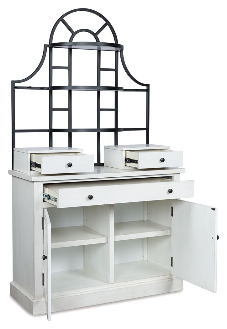 Greddinton - White - Baker's Rack