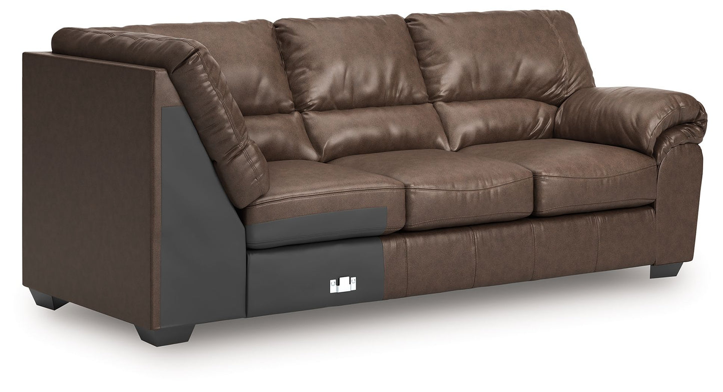 WillowBend - RAF Sofa With Corner Wedge - Umber