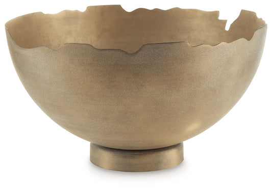 Maura - Bowl - Antique Gold Finish