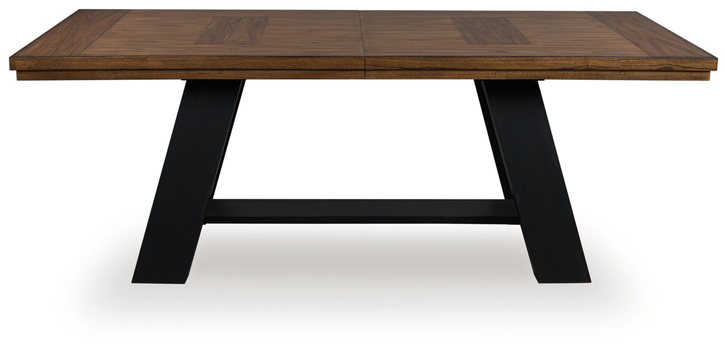 Greddinton - Brown / Black - Dining Extension Table