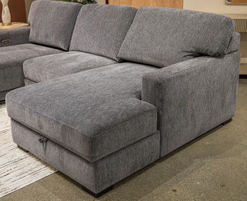 Stringer - RAF Corner Chaise With Storage - Slate