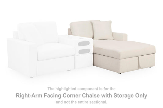Modmax - RAF Corner Chaise With Storage - Oyster