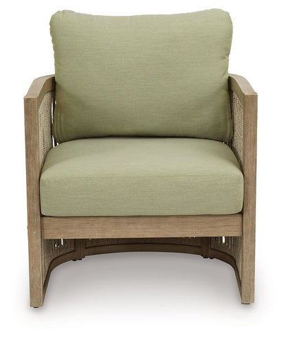 Serena Shores - Beige / Green - Lounge Chair With Cushion (Set of 2)