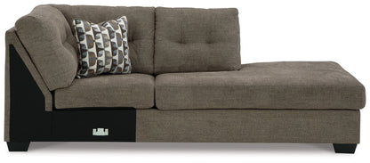 Mahoney - Raf Corner Chaise - Chocolate
