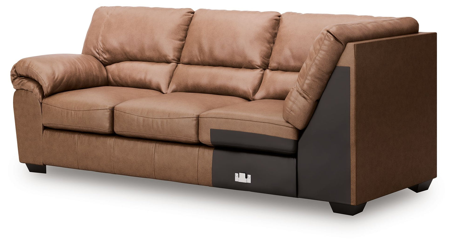 WillowBend - LAF Sofa With Corner Wedge - Caramel