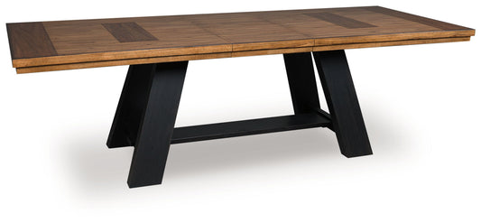 Greddinton - Brown / Black - Dining Extension Table